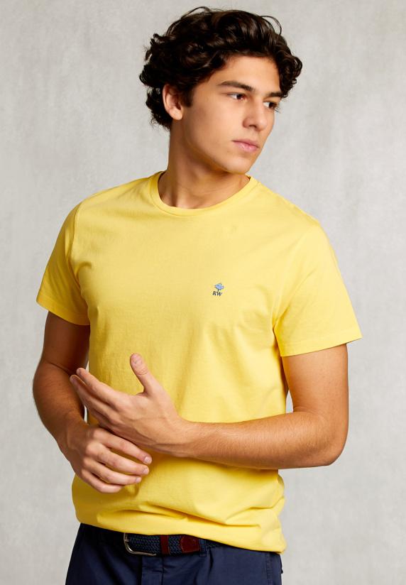 river woods Custom fit pima katoen T-shirt butterfly