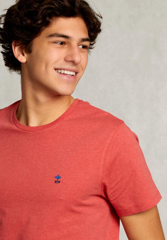 River Woods Custom Fit Pima Katoen T-shirt Cosmopolitan Mix