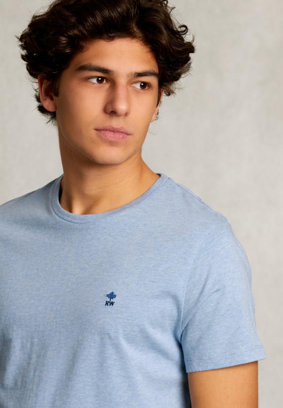 River Woods Custom Fit Pima Katoen T-shirt Dk Victoria Mix