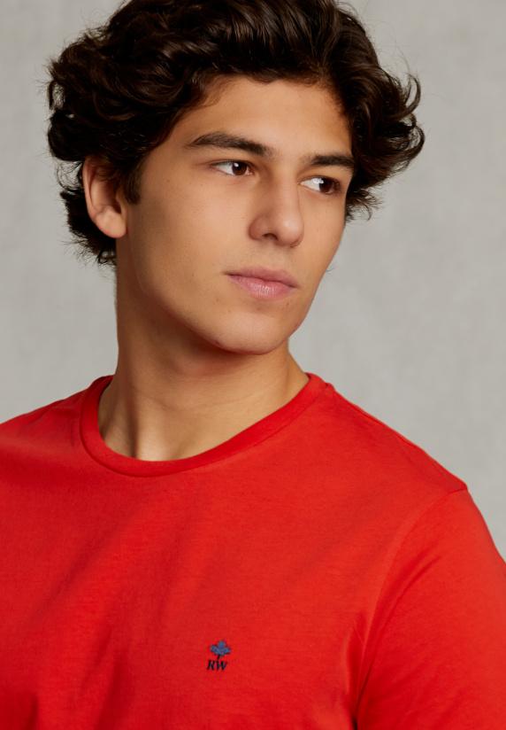 River Woods Custom Fit Pima Katoen T-shirt Kir Royal