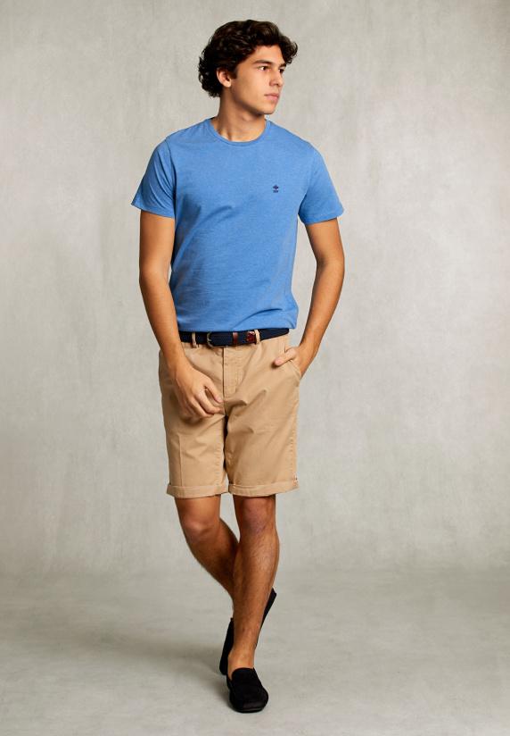 River Woods Custom Fit Pima Katoen T-shirt Ocean Mix