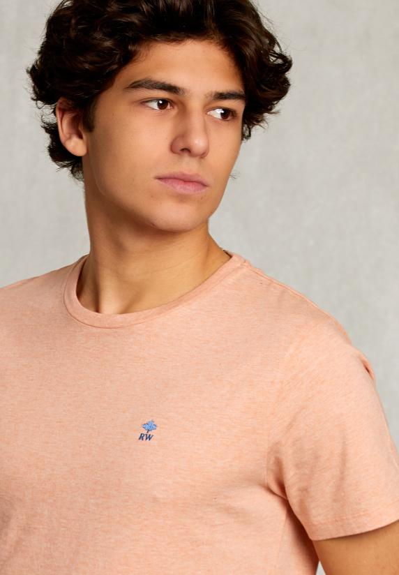 River Woods Custom Fit Pima Katoen T-shirt Tsavo Mix