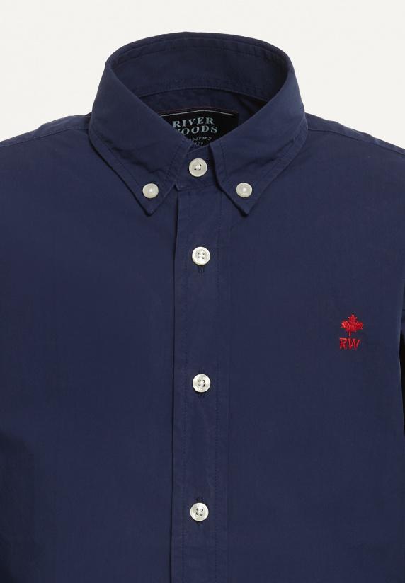 River Woods Custom Fit Popeline Hemd Presidential Blue