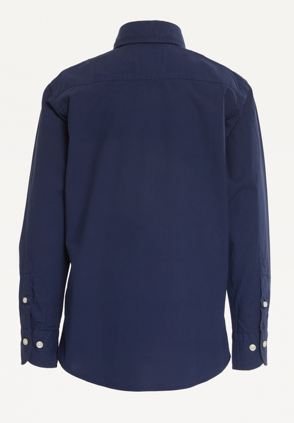 River Woods Custom Fit Popeline Hemd Presidential Blue