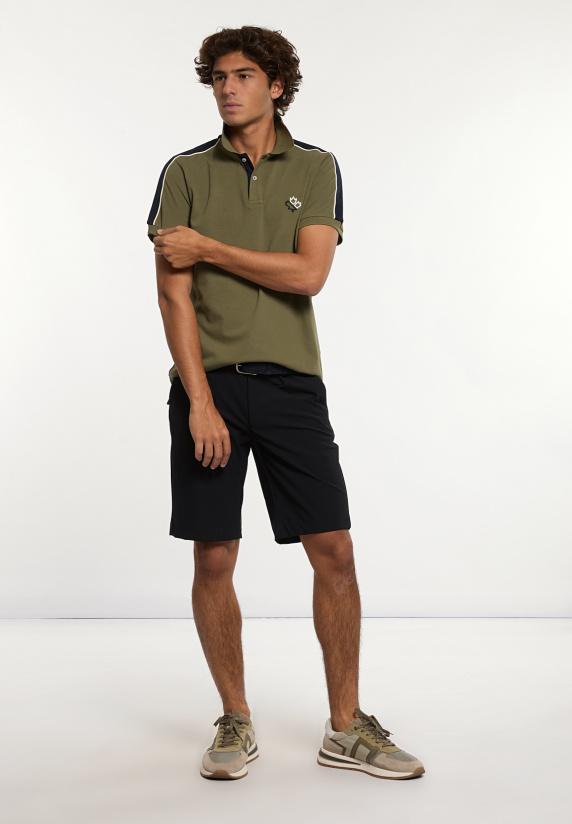River Woods Custom Fit Sportieve Stretch Piqué Polo Olijfgroen