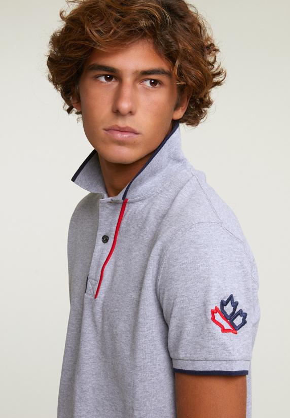 River Woods Custom Fit Sportieve Stretch Polo Oxford Mix