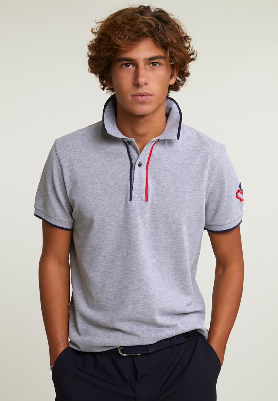 river woods Custom fit sportieve stretch polo oxford mix