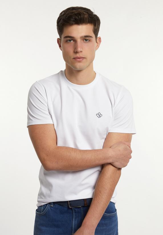 river woods Custom fit techno T-shirt korte mouwen wit