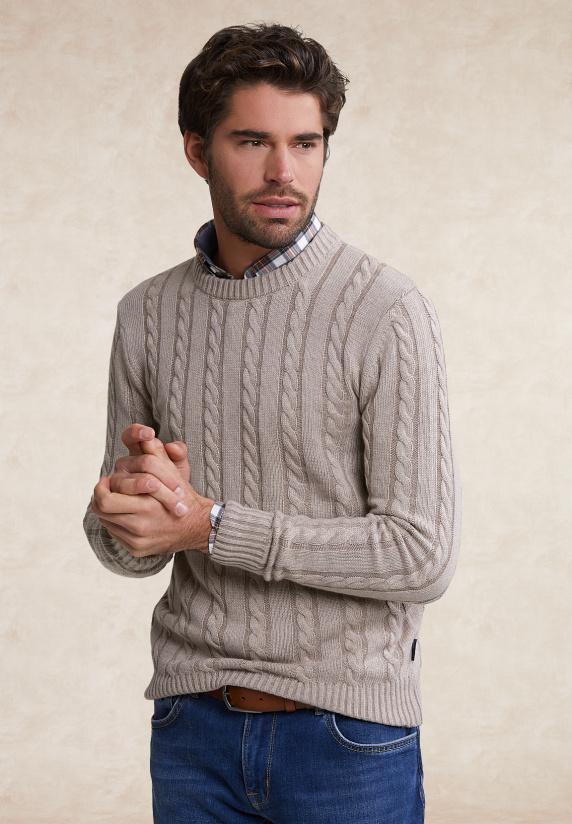river woods Custom fit wol-kasjmier kabeltrui klipspringer