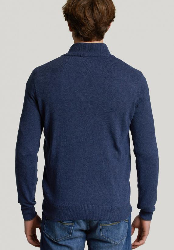 River Woods Custom Fit Wol-kasjmier Trui Dk Denim Mix