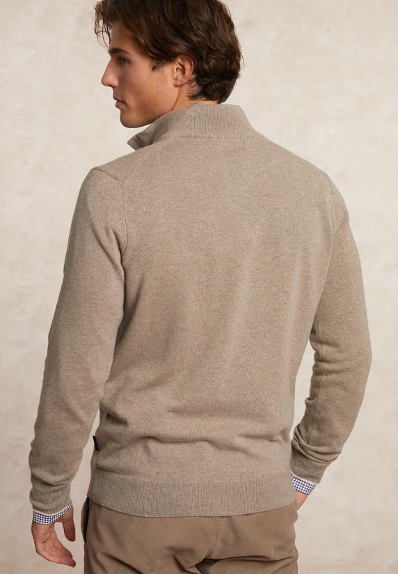 River Woods Custom Fit Wol-kasjmier Trui Opstaande Kraag Seal