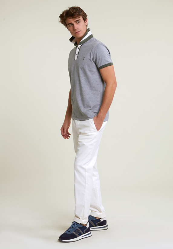 River Woods Custom Fit Zijdeachtige Katoenen Polo Forest