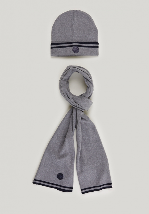 river woods Doos sjaal en muts dark navy voor jongens