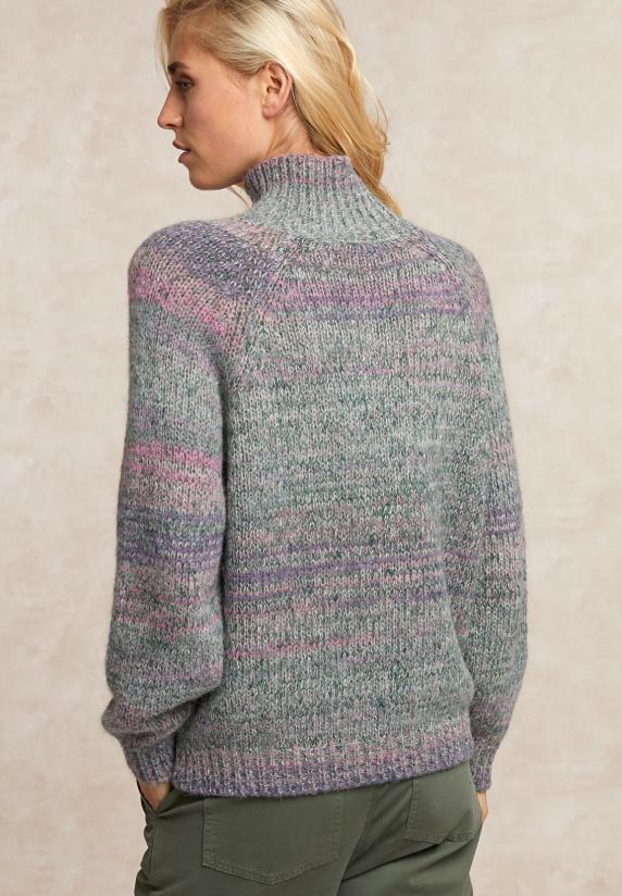 River Woods Fancy Kleurrijke Trui Opstaande Kraag Roze