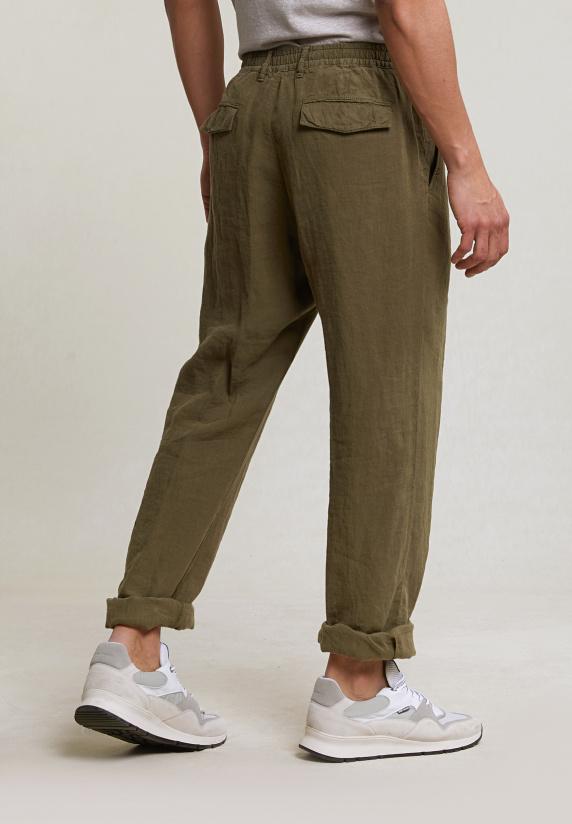 River Woods Fancy Linnen Broek Elastische Taille Rosemary