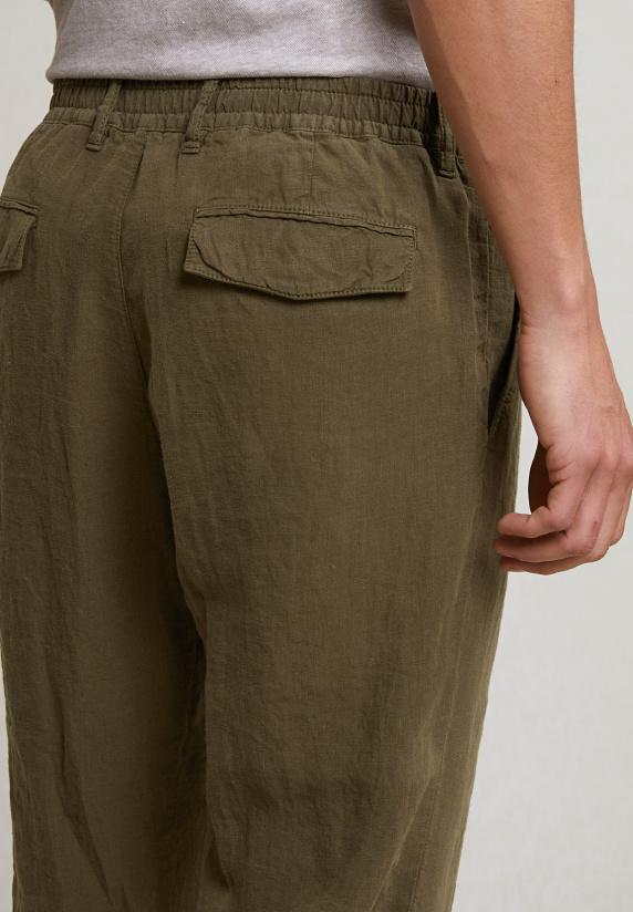 River Woods Fancy Linnen Broek Elastische Taille Rosemary