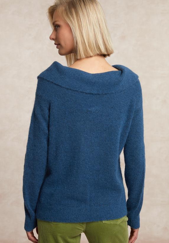 River Woods Fancy Wol-alpaca Trui Lange Mouwen Blauw