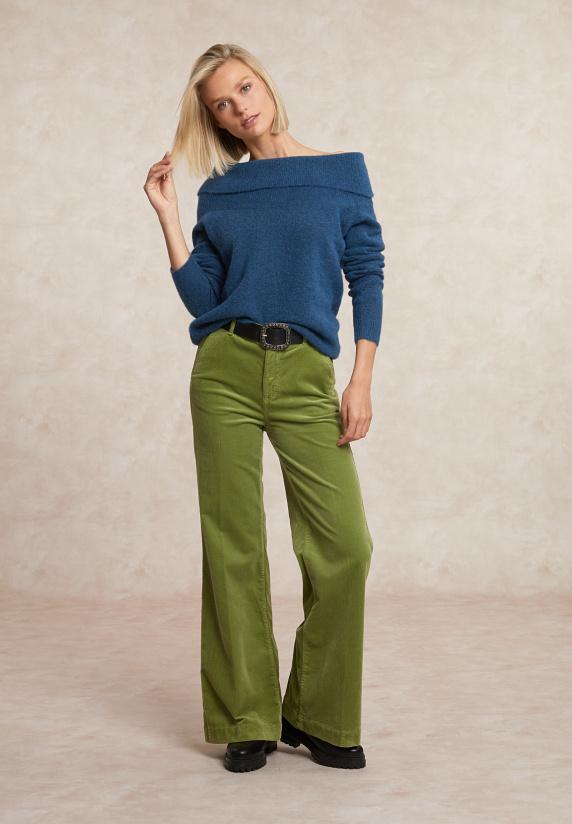 River Woods Fancy Wol-alpaca Trui Lange Mouwen Blauw