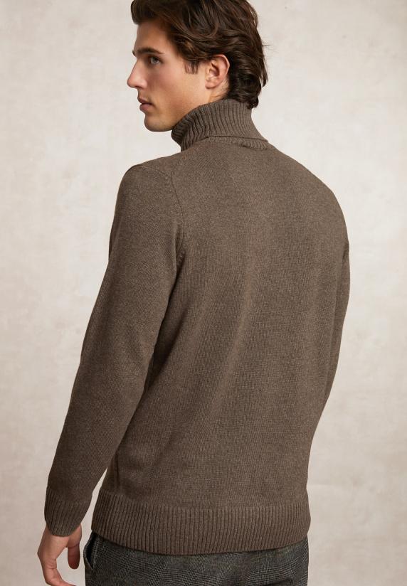 River Woods Fancy Wol-kasjmier Rolkraagtrui Hazel Mix