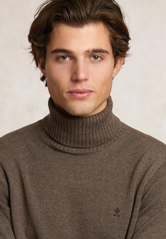 River Woods Fancy Wol-kasjmier Rolkraagtrui Hazel Mix