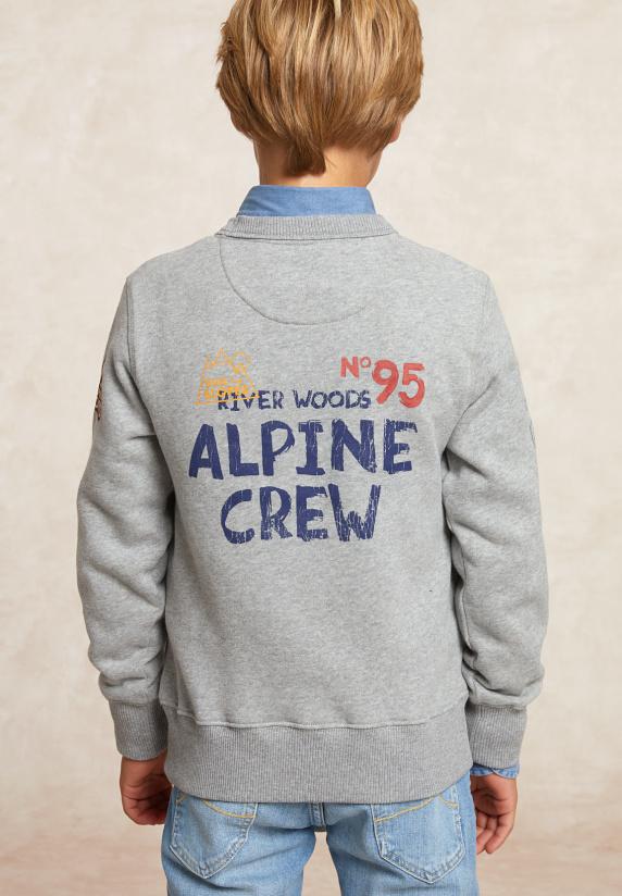 River Woods Fantasie Fleecetrui Ronde Hals Castle Mix