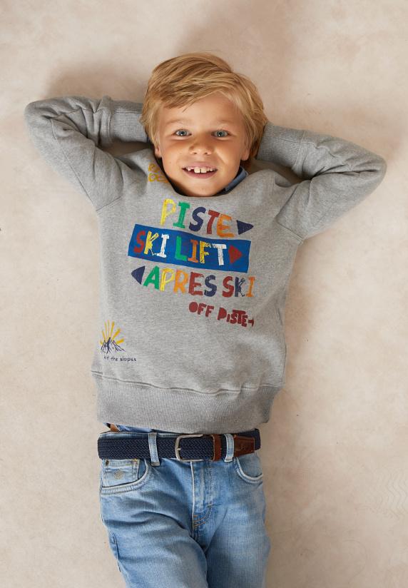 River Woods Fantasie Fleecetrui Ronde Hals Castle Mix