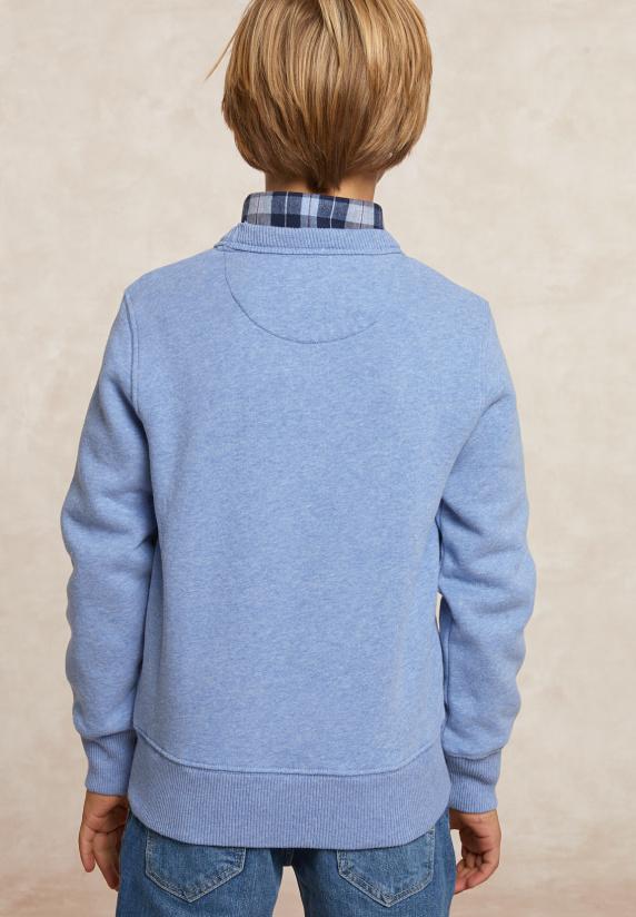 River Woods Fantasie Fleecetrui Ronde Hals Dk Glacier Mix