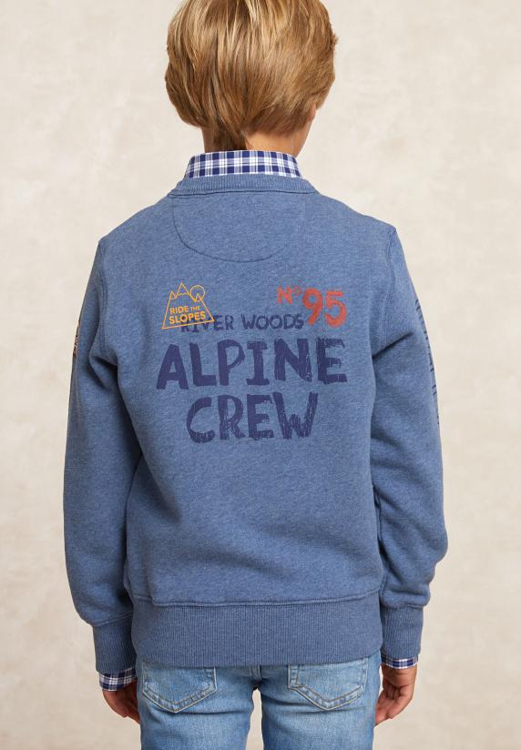 River Woods Fantasie Fleecetrui Ronde Hals Night Sky Mix