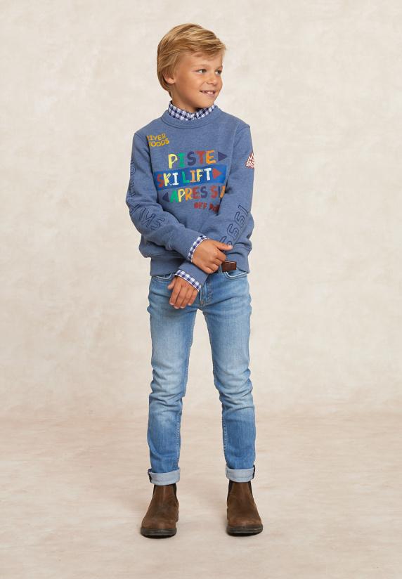 River Woods Fantasie Fleecetrui Ronde Hals Night Sky Mix