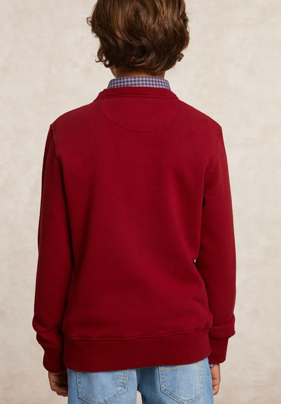 River Woods Fantasie Fleecetrui Ronde Hals Red Cross