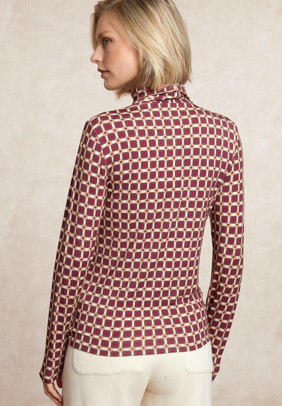 River Woods Fantasie Rolkraag T-shirt Lange Mouwen Multi