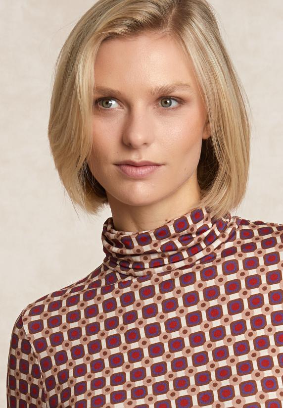 River Woods Fantasie Rolkraag T-shirt Lange Mouwen Multi