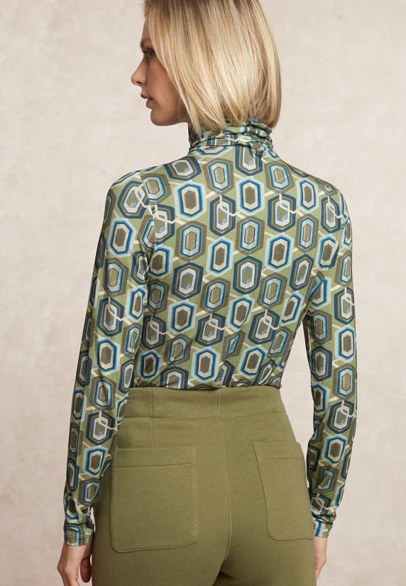 River Woods Fantasie Rolkraag T-shirt Lange Mouwen Multi