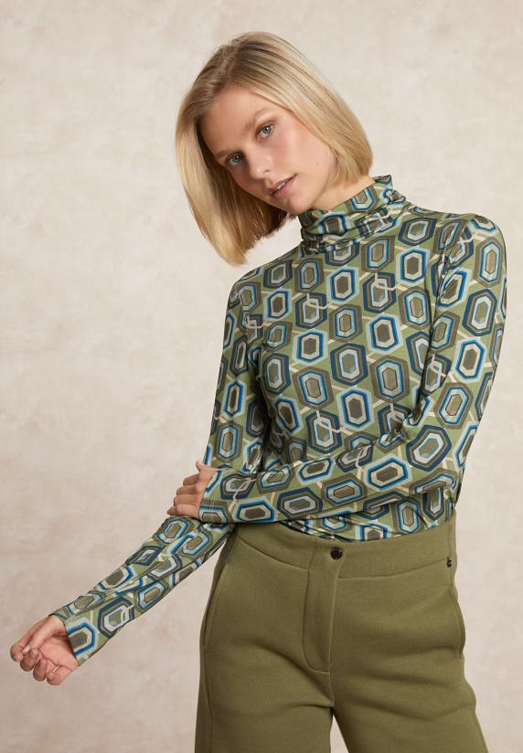 river woods Fantasie rolkraag T-shirt lange mouwen multi