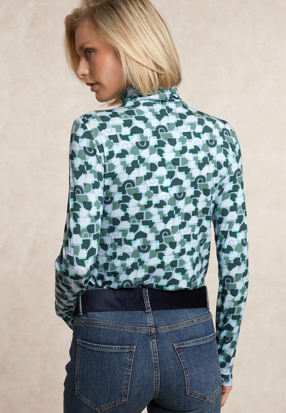 River Woods Fantasie Rolkraag T-shirt Lange Mouwen Multi