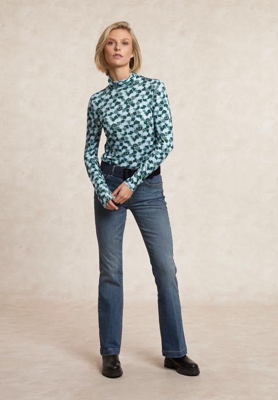 River Woods Fantasie Rolkraag T-shirt Lange Mouwen Multi