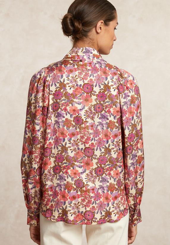 River Woods Fantasie V-hals Blouse Lange Mouwen Multi