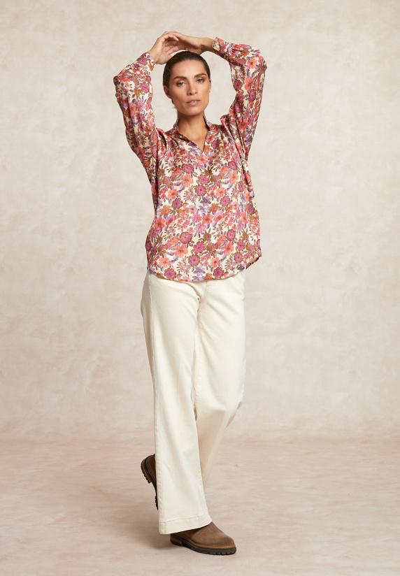 River Woods Fantasie V-hals Blouse Lange Mouwen Multi