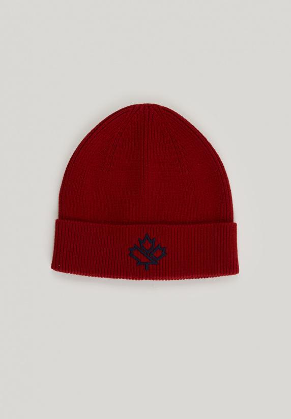 river woods Gebreide katoenen muts aspen red voor jongens