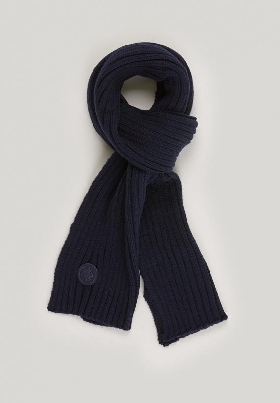 river woods Geribde katoenen sjaal dark navy voor jongens