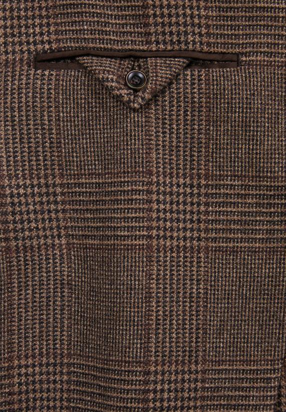 River Woods Geruite Zuivere Scheerwol-kasjmier Blazer Bruin