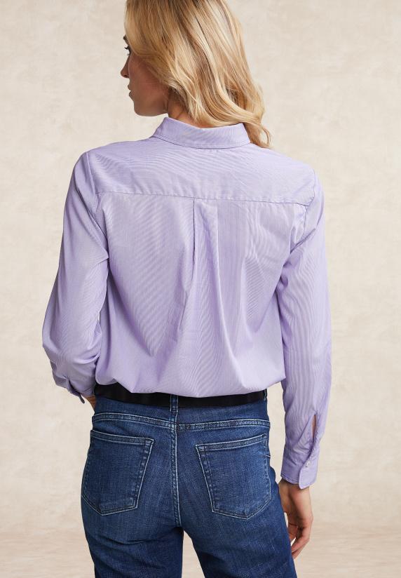 River Woods Gestreepte Blouse Lange Mouwen Paars/wit