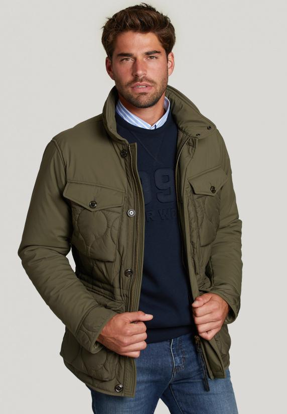 river woods Gewatteerde jas opgestikte zakken olivero