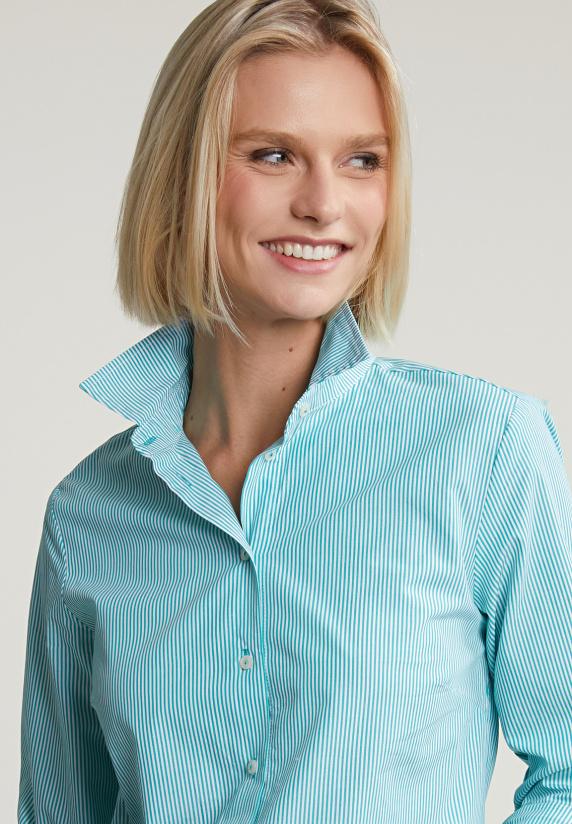 River Woods Groen/wit Gestreepte Blouse Lange Mouwen