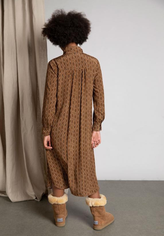 river woods Hemdjurk met een lintje aan de kraag in bruin