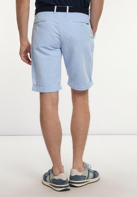 River Woods Katoen-linnen Chinoshort Met Plooien Glacier