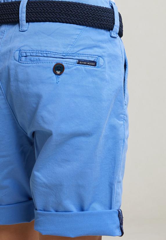 River Woods Katoenen Basic Chino Short Stretch Faience