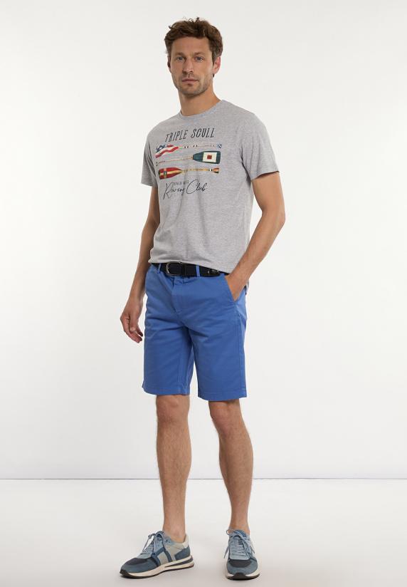 River Woods Katoenen Basic Chino Stretch Short Capri