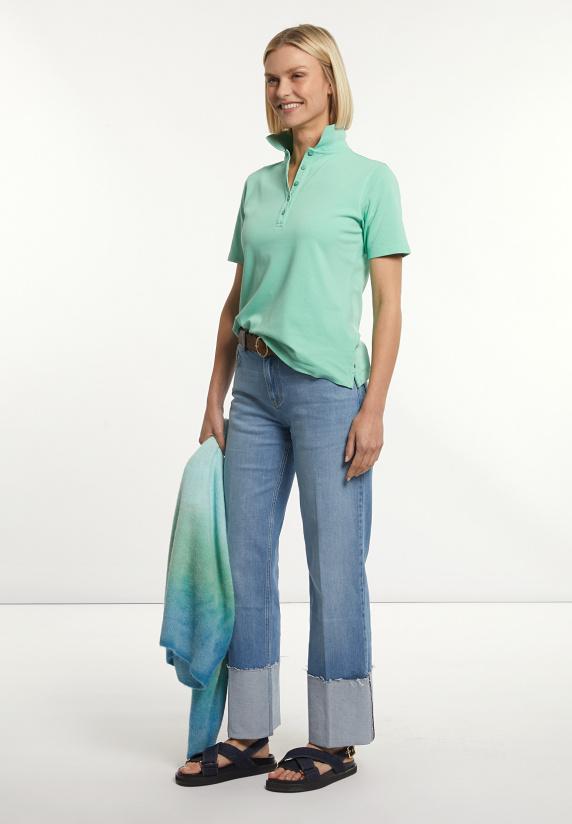 River Woods Katoenen Basic Polo Korte Mouwen Mintgroen