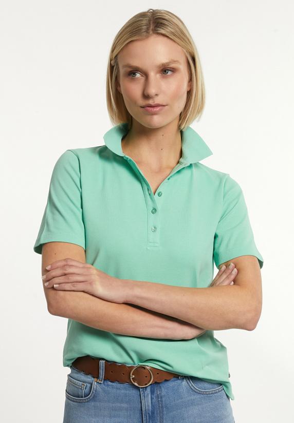 river woods Katoenen basic polo korte mouwen mintgroen